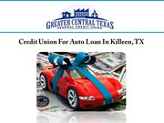 Secured Auto Loan Central Texas